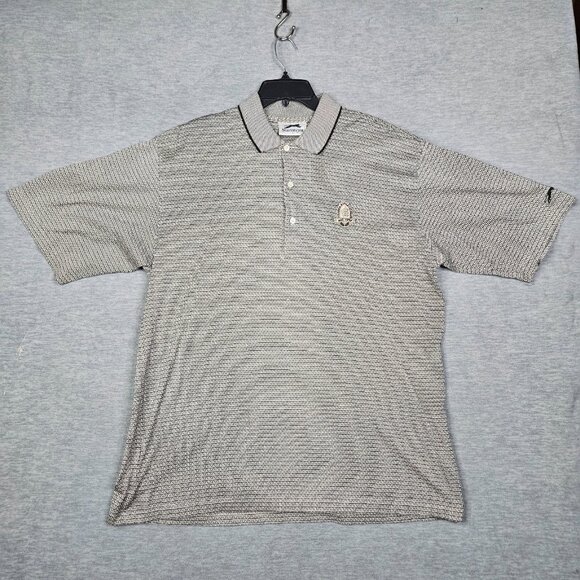 Slazenger Golf Short Sleeve Polo Shirts Size L 1/4 Button Up - Picture 1 of 8